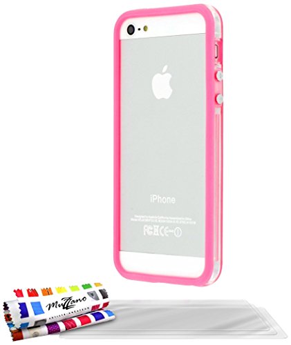 Comprar Muzzano F14141 - Funda para Apple iPhone 5, incluye 3 protectores de pantalla, color rosa al mejor precio