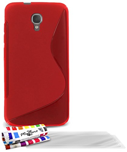 Comprar Muzzano F840736 - Funda para Alcatel Idol 2S, incluye 3 protecciones de pantalla, color rojo al mejor precio