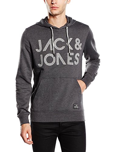 Comprar JACK & JONES jjcoSCALE SWEAT HOOD-Sudadera Hombre,  
 Grau (Dark Grey Melange Fit:REG) L al mejor precio