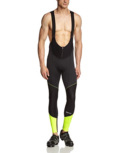 Comprar Gore Bike Wear Element Windstopper Soft Shell+ - Culote con tirantes para hombre, color negro / amarillo, talla L al mejor precio