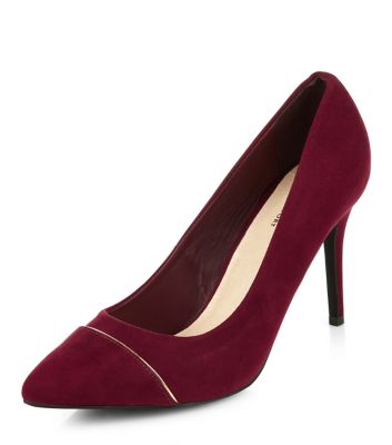 Comprar Dark Red Comfort Metal Trim Pointed Heels al mejor precio
