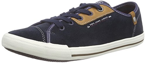 Comprar Pepe Jeans BRITT CLASSIC - zapatilla deportiva de cuero hombre, color azul, talla 45 al mejor precio