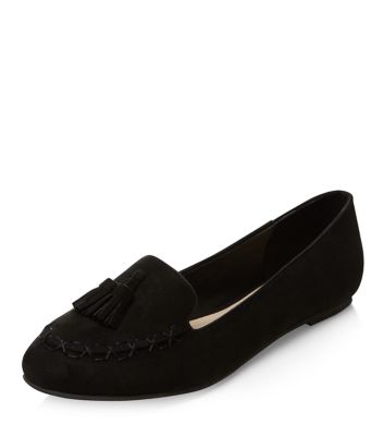 Comprar Teens Black Suedette Tassel Loafers al mejor precio