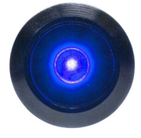 Comprar Lamptron Latching Black Housing Dot Azul 19mm - Pulsador al mejor precio