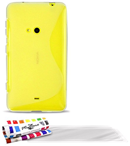 Comprar Muzzano F24737 - Funda para Nokia Lumia 625 + 3 protecciones de pantalla, transparente al mejor precio