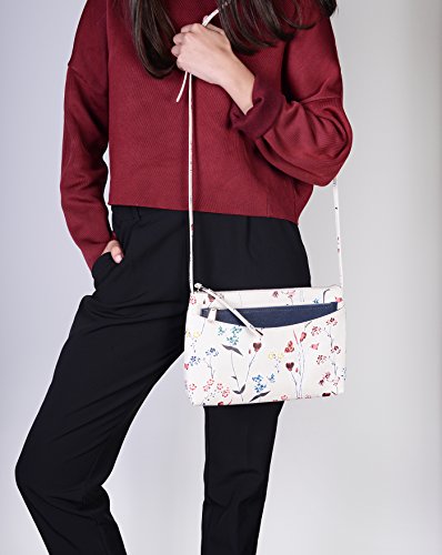 Comprar Parfois - Mujer - Bandolera Flores - Color crudo con patrón - L al mejor precio