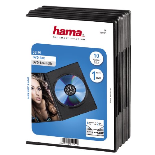 Comprar Hama 051181 - Caja slim para 1 DVD, 10 unidades, color negro al mejor precio