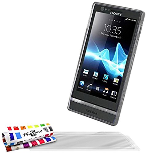 Comprar Muzzano F42S13-5502284 - Funda para Sony Xperia P, con 3 protectores de pantalla, color gris al mejor precio