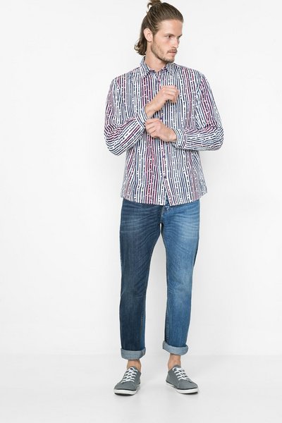 Comprar Desigual - Hombre - Camisa con topos y rayas azules - Manolovic - Size XXL al mejor precio