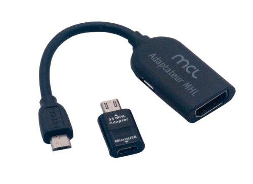 Comprar MCL CG-296C/A - Adaptador para cable (microUSB, HDMI, 7.5 cm), negro al mejor precio
