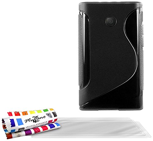 Comprar Muzzano F44S01-5632390 - Funda para LG Optimus L3, con 3 protectores de pantalla, color negro al mejor precio