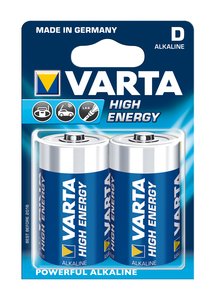 Comprar Varta High Energy D - Pilas (Alcalino, Cilíndrico, 1,5V, 6,15 cm) Azul, Plata al mejor precio