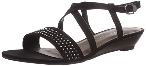 Comprar Tamaris 28115 - Sandalias de vestir de lona para mujer, color negro, talla 42 al mejor precio