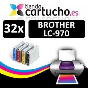 Comprar Pack 32 cartuchos compatibles brother lc970 lc1000 + Elija colores que prefiera +Pack 32 cartuchos compatibles brother lc970 lc1000 + Elija colores que prefiera + al mejor precio