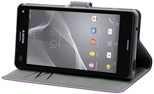 Comprar Muvit SEWAL0010 - Funda cartuchera para Sony Xperia Z3 Compact, morado al mejor precio