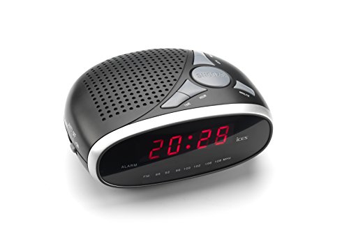 Comprar Ices Electronics ICR-200 Reloj Analógica Negro, Plata - Radio (Reloj, LED, Analógica, 9V) al mejor precio
