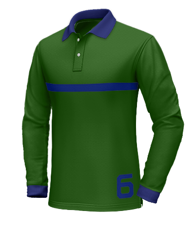 Comprar Polo verde con cuello azul al mejor precio