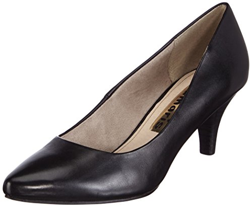 Comprar Tamaris 22428 - zapatos de tacón cerrados de cuero mujer, color negro, talla 42 al mejor precio
