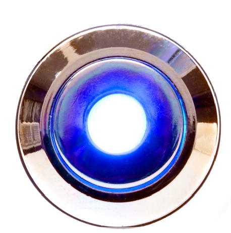 Comprar Lamptron Latching Silver Housing Dot Azul 19mm - Pulsador al mejor precio