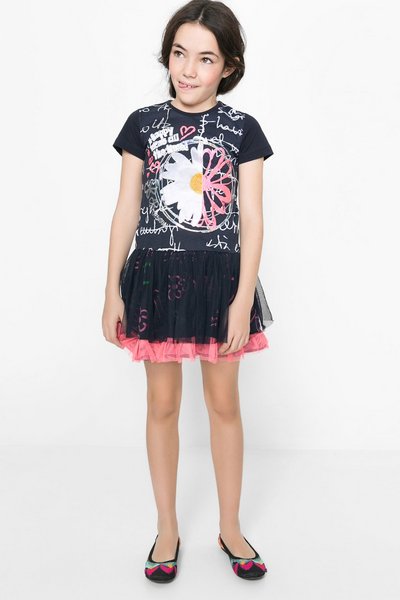 Comprar Desigual - Mujer - Vestido con falda tul a capas para niña - Lansing - Size 7/8 al mejor precio