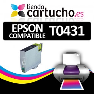 Comprar CARTUCHO NEGRO COMPATIBLE EPSON T0431CARTUCHO NEGRO COMPATIBLE EPSON T0431 al mejor precio