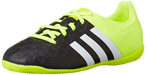 Comprar adidas ACE 15.4 IN J - Botas para niño, Negro / Blanco / Amarillo, 29 al mejor precio