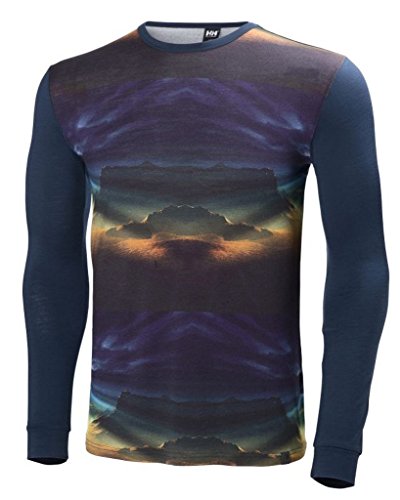 Comprar Helly Hansen HH Wool Graphic LS - Ropa interior para hombre, color azul, talla XXL al mejor precio