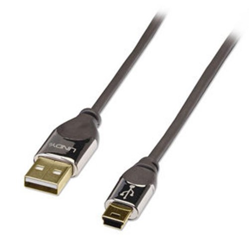 Comprar Lindy 41588 - Cable USB 2.0 CROMO tipo A macho a Tipo mini-B macho - 1m al mejor precio