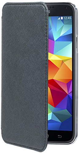 Muvit Cristal - Funda folio para Samsung Galaxy S5 i9500, diseño Made in Paris, azul metálico