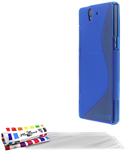 Comprar Muzzano F6143 - Funda para Sony Yuga + 3 protecciónes de pantalla, color azul al mejor precio