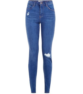 Comprar Blue Denim Skinny Ripped Jeans al mejor precio