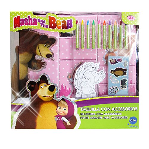 Comprar Masha y el Oso - Taquilla 3 modulos glitter, color rosa (CIFE 40084) al mejor precio