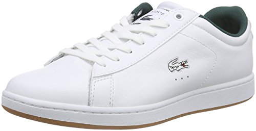 Comprar Lacoste CARNABY EVO REI - zapatilla deportiva de cuero hombre, color blanco, talla 41 al mejor precio