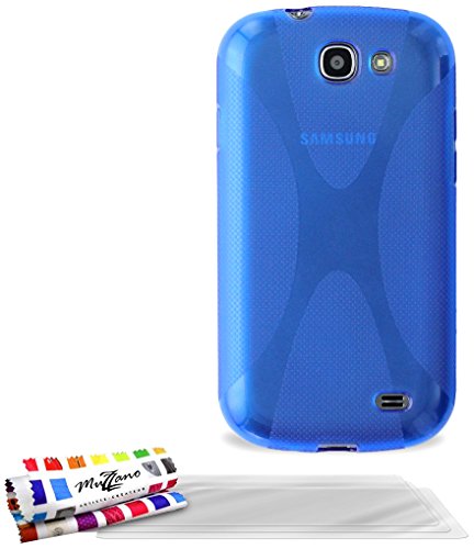 Comprar Muzzano F7445 - Funda para Samsung I8730 / Galaxy Express + 3 protecciónes de pantalla, color azul al mejor precio