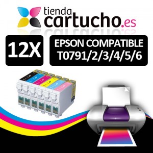 Comprar PACK 12 (ELIJA COLORES) CARTUCHOS COMPATIBLES EPSON T0791/2/3/4/5/6PACK 12 (ELIJA COLORES) CARTUCHOS COMPATIBLES EPSON T0791/2/3/4/5/6 al mejor precio
