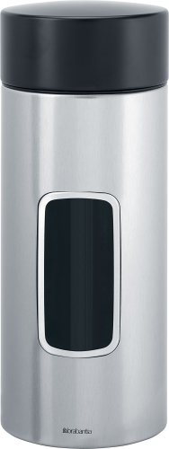 Comprar Brabantia Matte Steel Window Canister 2.2L  - Recipiente para alimentos ( Acero inoxidable, 110 mm, 110 mm, 285 mm) al mejor precio