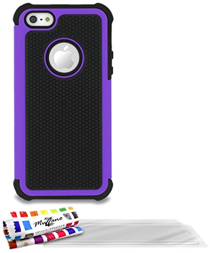 Comprar Muzzano F14513 - Funda para Apple iPhone 5, incluye 3 protectores de pantalla, color violeta al mejor precio