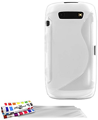 Comprar Muzzano F20S05-2781200 - Funda para Blackberry Torch 9860, con 3 protectores de pantalla, color blanco al mejor precio