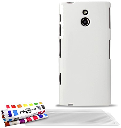 Comprar Muzzano F13919 - Funda para Sony Xperia P, incluye 3 protectores de pantalla, color blanco al mejor precio