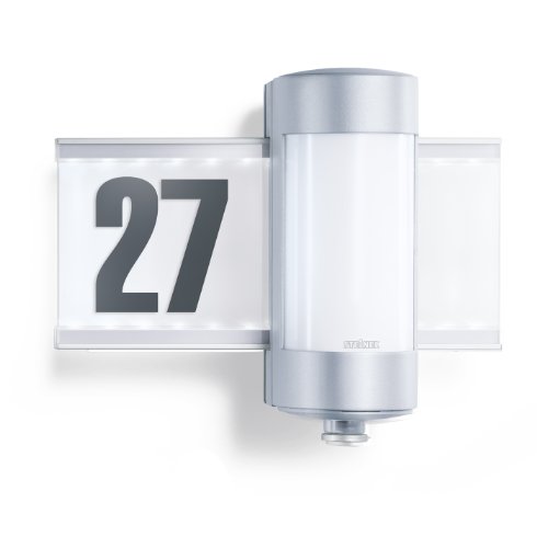 Comprar Steinel L 270 S - Número de casa illuminado con 360° detector de movimiento, Lámpara Sensor de exterior con potencia de 2 x 40 vatios, Cristal con iluminación posterior LED, Aplique, 647810 al mejor precio