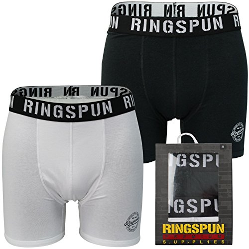 Comparar mejores precios Ringspun - Bóxers - Básico - para hombre multicolor Blanco Y Negro X-Large con descuentos Comprar Ringspun - Bóxers - Básico - para hombre multicolor Blanco Y Negro X-Large al mejor precio