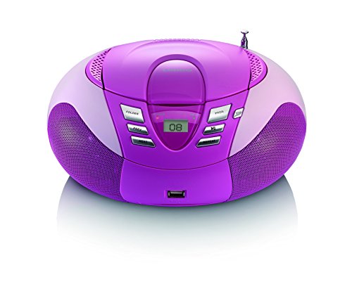 Comprar Lenco SCD 37 - Minicadena portátil (reproductor de CD, USB, MP3, radio FM), color rosa al mejor precio