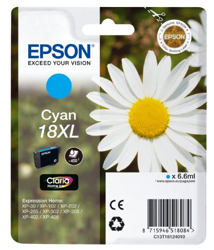Comparar mejores precios Epson C13T18124010 - Cartucho de tinta, cian con descuentos Comprar Epson C13T18124010 - Cartucho de tinta, cian al mejor precio