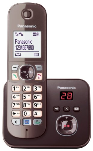 Comprar Panasonic KX-TG6821GA - Teléfono (DECT, 18 min, Polifónico, Escritorio, 120 entradas), color marrón [Importado de Alemania] al mejor precio