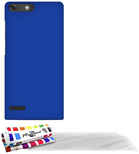 Comprar Muzzano F869218 - Funda para Huawei Ascend G6, incluye 3 protecciones de pantalla, color azul al mejor precio