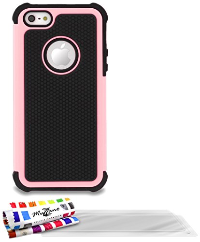 Comprar Muzzano F19450 - Funda para Apple iPhone 5, incluye 3 protectores de pantalla, color rosa al mejor precio