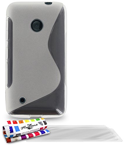 Comprar Muzzano Le S - Funda para Nokia Lumia 530, incluye 3 protecciones de pantalla, transparente al mejor precio