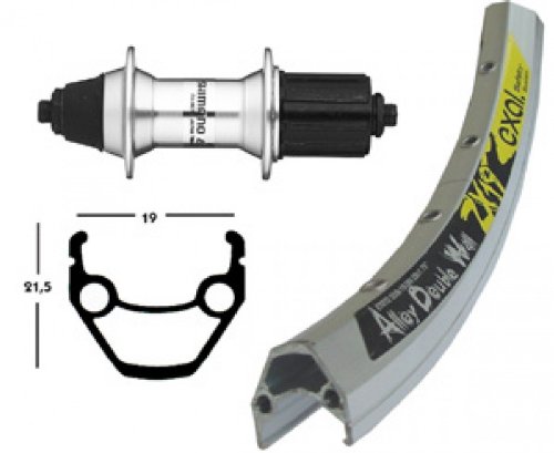 Comprar Exal Rueda trasera - Ruedas traseras MTB - Plateado 2016 al mejor precio