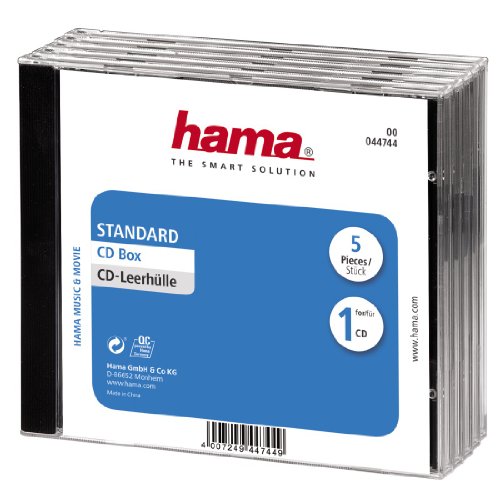 Comprar Hama CD Jewel Case Standard, Pack 5 - Funda (Pack 5, Transparente) al mejor precio