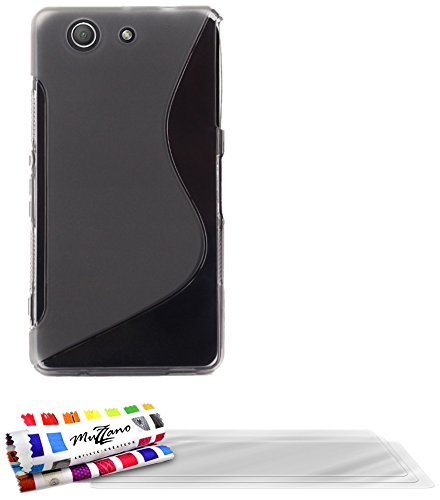 Comprar Muzzano F868670 - Funda para Sony Xperia Z3 Compact, incluye 3 protecciones de pantalla, color gris al mejor precio